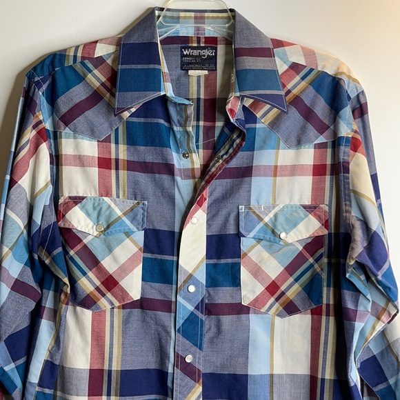 Wrangler Other - Vintage Wrangler Cowboy Cut Shirt 16-33